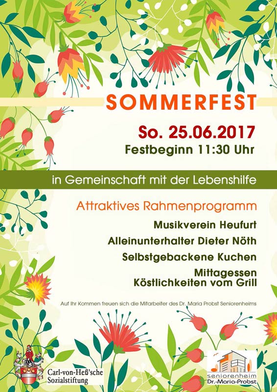 Plakat A3 Sommerfest Probst 2017 WEB